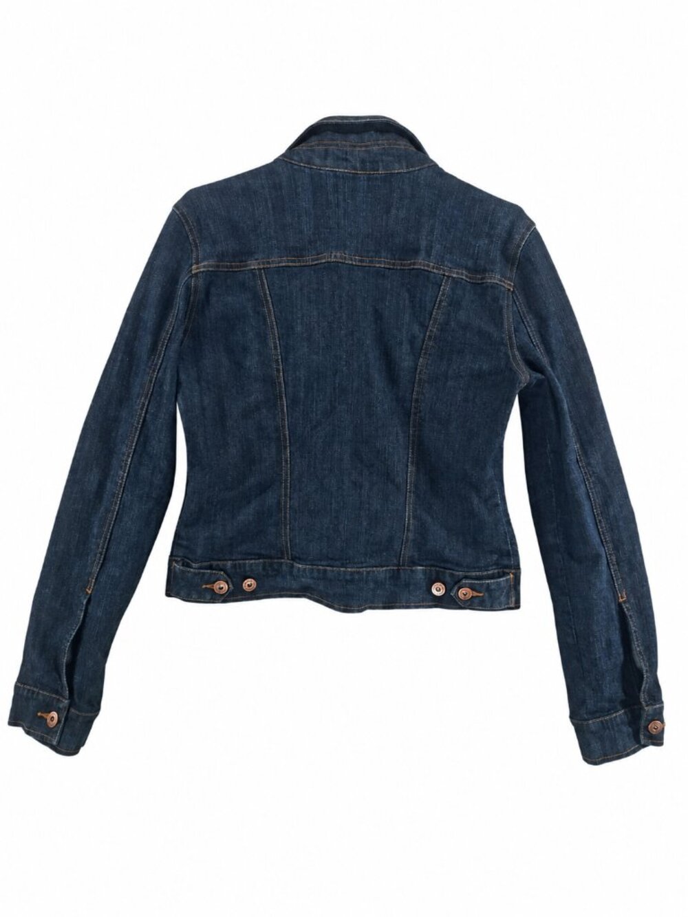 DKNY, Jean Jacket, Vintage Y2K, Fitted Dark Wash Denim, Size US M - Picture 4 of 8